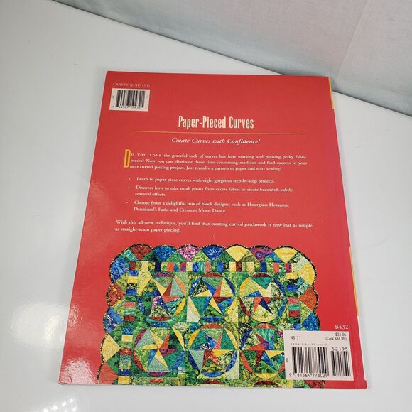 Paper Pieced Curves 8 Quilted Projects by Jodie Davis 2000 Patchwork Patterns - Picture 2 of 15